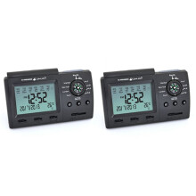 2X Automatic Digital Clock Islamic Azan Muslim Prayer Alarm Azan Clock for Desktop Table Clock Home Decorations Black