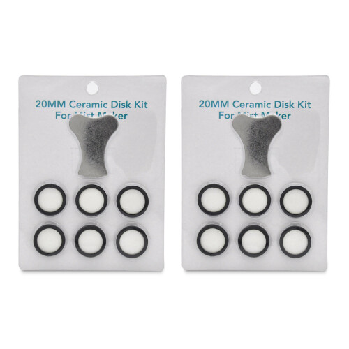 14Pcs Mist Maker Maintenance Kit, Ceramic Disk Ceramic Disk Key Replacement Parts Kits for Fog Machine