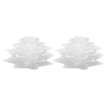 2X Lotus Kronleuchter Lampenschirm DIY Lotus Flower Sechs Lagen Lampenschirm Romantische Zimmer Pendel Leuchte Abdeckung