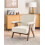 Beliani Armchair EVJE Fabric Light Beige 2