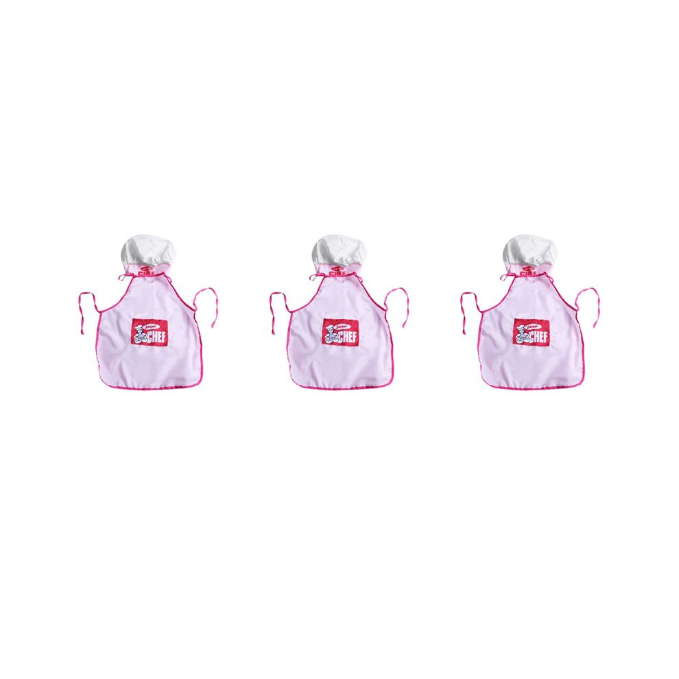 3X Childs Kids Chef Hat Apron Cooking Baking Boy Girl Chefs Junior Gift ()