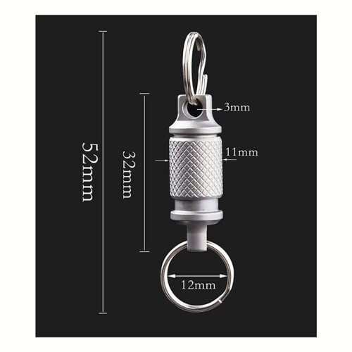 Titanium Quick Release Swivel Keychain, Pull Apart Detachable Keychain Heavy Duty Car Key Holder 4Pcs 1