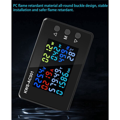 2X Digital Display Current Voltmeter 50-300V AC Wattmeter Multifunction Electric Meter Power Detector AC 20A