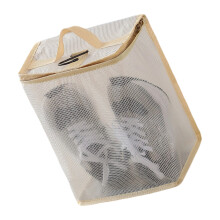 Travel Shoe Storage Bag With Multiple Compartments For-Beige M