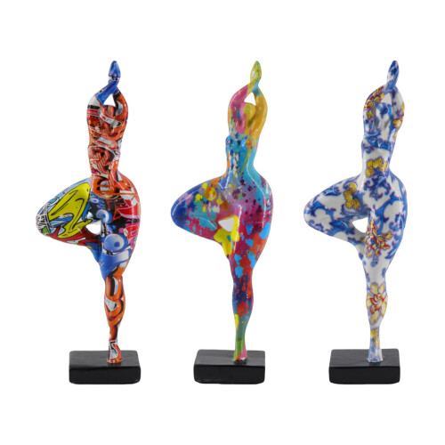 Contemporary Abstract Woman Figurine Resin Craft For-Graffiti 1