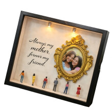 DIY Mini Museen Silhouetten Box mit Mini-Kronenmodell Schwarz
