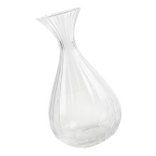 Transparent Glass Vases for Centerpieces Cylinder Ribbed-S