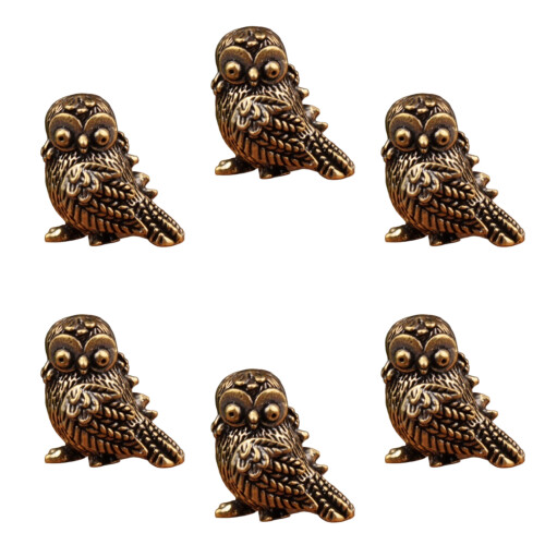 Metall-Eulenstatuen, Vogelfigur, Tierskulptur,-6Stk