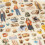 100 Sheets Girl Pattern PET Sticker For Scrapbooking Journals 7