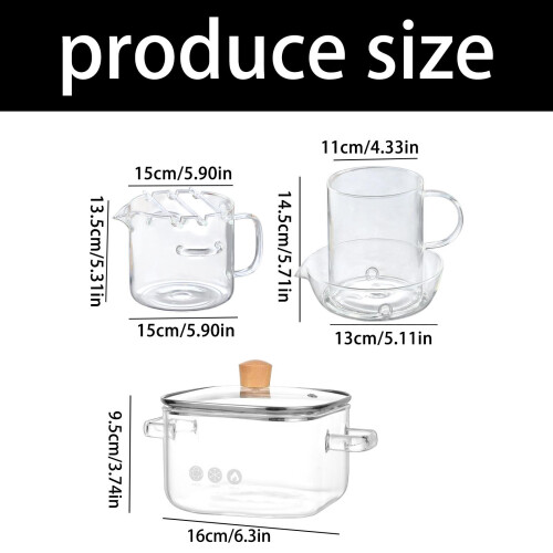 Poêle à Bacon en verre épais avec becs verseurs, machine à-2 1