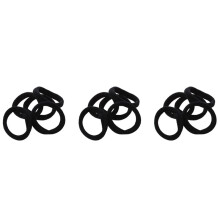 15 Pcs Noir Elastique Bande Lien Cheveux Support de Queue de Cheval