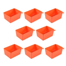 8-Delige Ophangbordbakkenset Opbergbordonderdelen Opbergbordaccessoires Werkbankbakken voor Het Organiseren van Hardware (Rood)