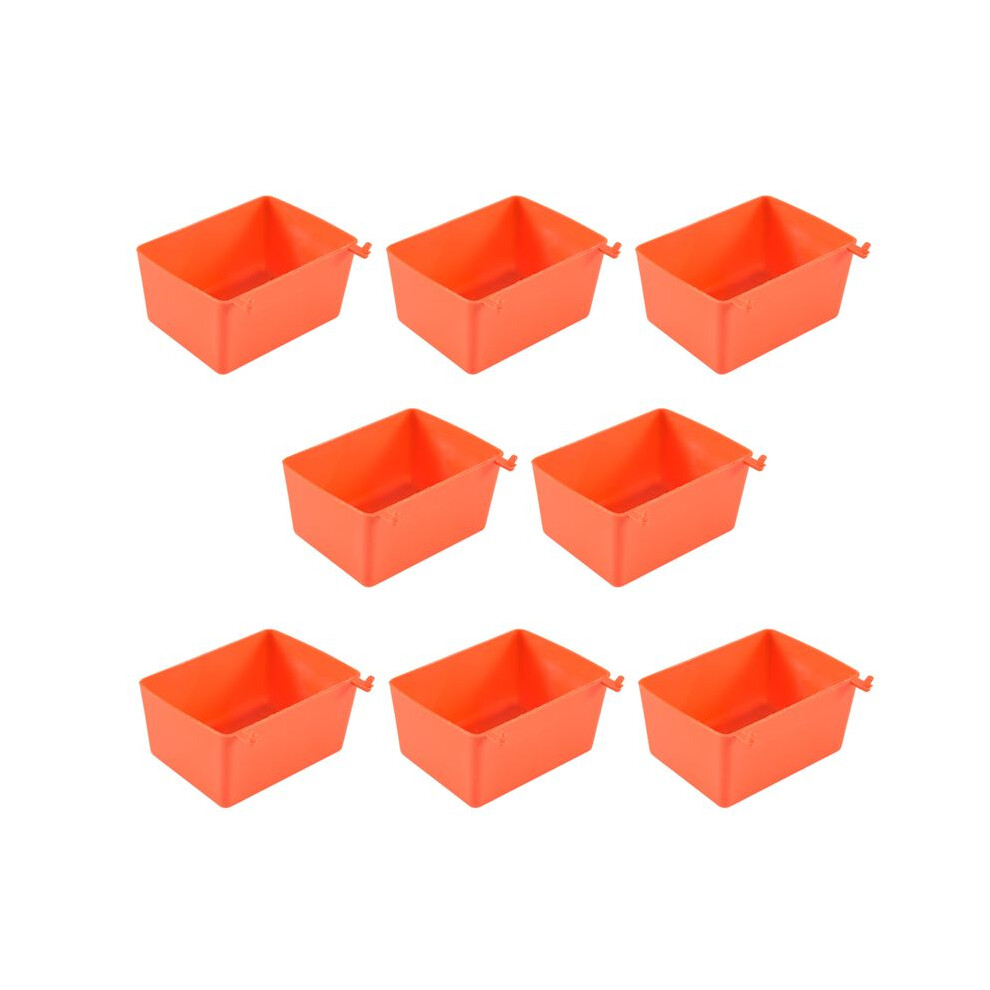 8 Pieces Pegboard Bins Kit Pegboard Parts Storage Pegboard Accessories Workbench Bins For Organizing Hardware(Red) 6031995406205