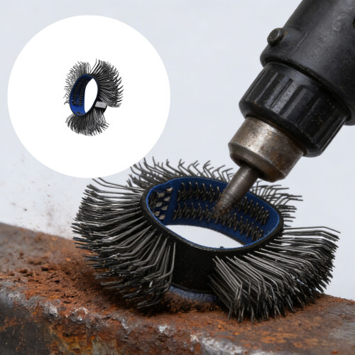 Air Powered Wire Wheel Brush Ideal For Surfaces Preparation And 1