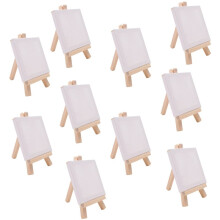 10 Juegos de Caballete de ExhibicióN con Lienzo 8X8 Cm NúMeros de Mesa de Boda Pintura Hobby Pintura ArtesaníA Diy Dibujo PequeñO Regalo de