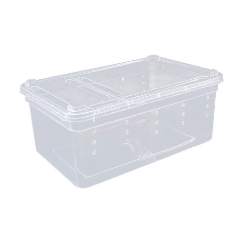Clear Reptiles Enclosure Feeding Basins and Hideouts for Home-3 1