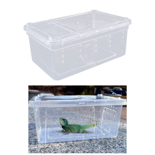 Plastic Lizards Keeper Tanks with Removable Base and Feeding-1 2