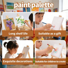 10 Sets Display Easel With Canvas 8X8Cm Wedding Table Numbers Painting Hobby Painting Diy Drawing Small Table Easel Gift