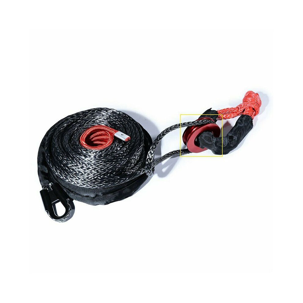 2X Aluminum Recovery Ring Snatch-Ring 41000Lb For 3/8 1/2Inch Synthetic Winch Rope Red 6031926646731