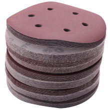 150 Mm Slipskiva, 6 Tums Slipkuddar med Krok och öGlor, 100 St Sandpappersset Blandade Korn för Slumpvis Orbital Slipmaskin