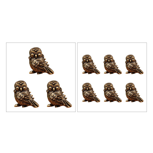 Metall-Eulenstatuen, Vogelfigur, Tierskulptur,-6Stk 1