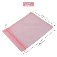 100Pcs Large Organza Bags Blush , 17X23 cm Mesh Gift Bags Drawstring Jewelry Pouches for Christmas Wedding