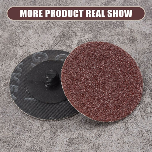50 PCS 2 inch /50 mm 80 Grit Roll Lock Sanding Disc Abrasive Pads