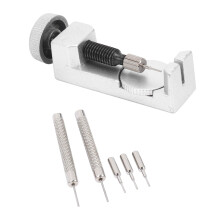 Guarda il kit di strumenti di riparazione per la rimozione del cinturino con cinturino per orologeria con confezione da 3 pin aggiuntivi