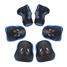 Child Roller Skating Protective Gear Set Adjustable-Blue