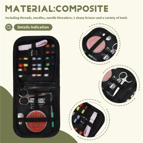 Sewing Kit,  Sewing Kit for Home Emergency, Sewing Supplies with Basic Sewing Threads, Needles, Basic Sewing Kit