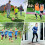 Easy Assembly Soccer Goal Set Perfect for Backyard Park-Orange 6