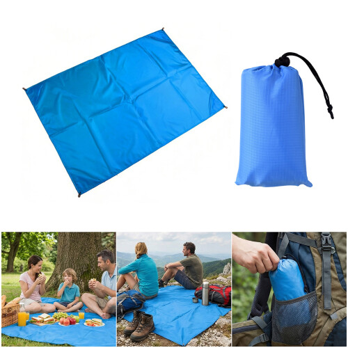 Compacts Foldable Pocket Blanket Waterproof Sand-light gray 2