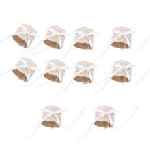 Anel de Guardanapo de Renda 10 Unidades Fivela Cadeira de Mesa de Juta Natural Anel de Guardanapo Anel de Guardanapo para Banquete de Casamento