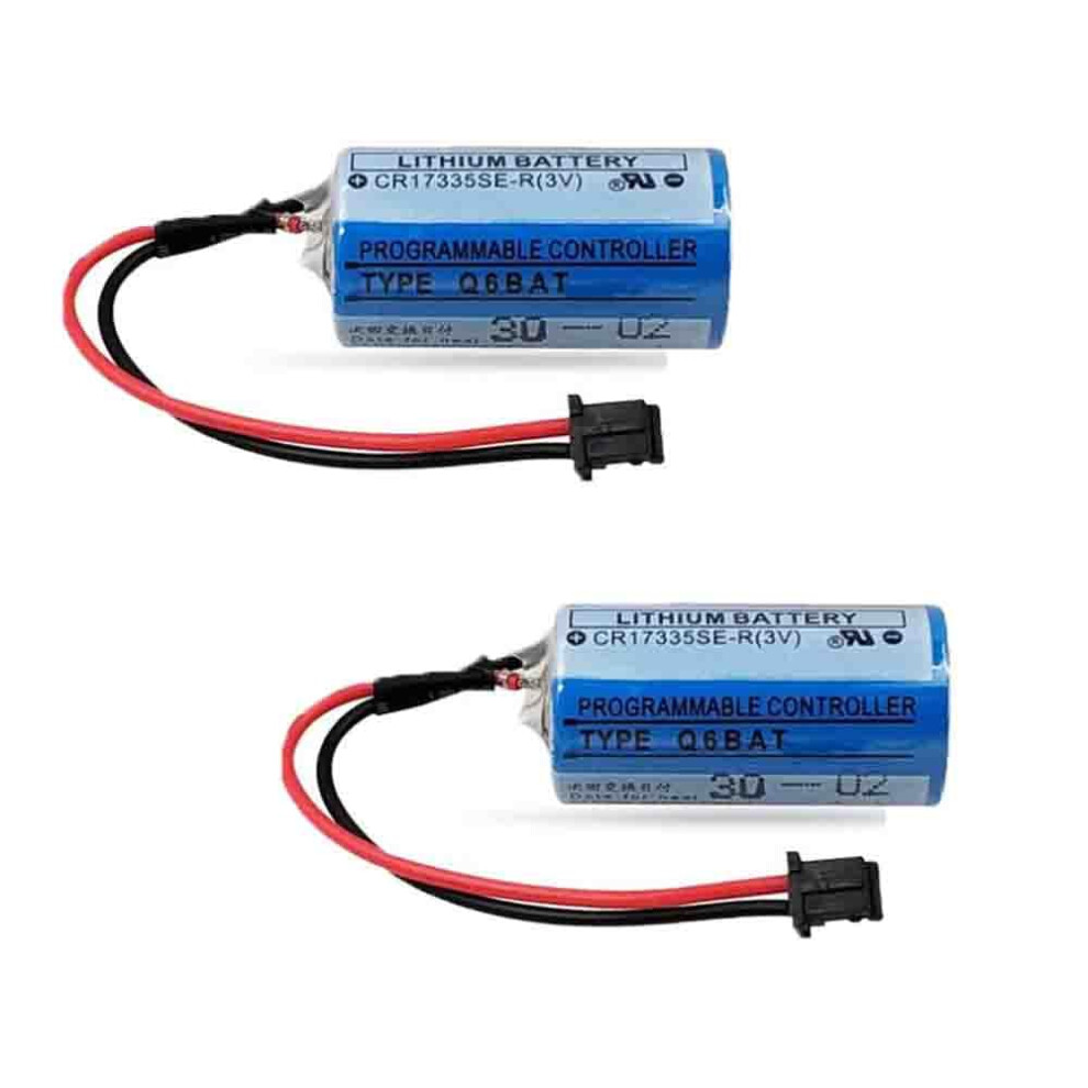 2Pcs 1800Mah 3V Cr17335se Plc Backup Battery Q6bat Replacement For Qns System 9771547250920