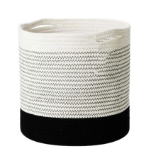 Cotton Rope Woven Storage Basket Foldable Clothes Storage Basket Desktop Container Home Organizer Plant Flower Pot 25cm