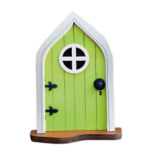 Miniature Fairy Gnome Window Door Figurines Elf Home for Yard Art Garden Sculpture Statues Decor Outdoor-A
