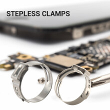 304 Stainless Steel Single Ear Non-Steel Hose Clamp Classification Kit, 128 Pieces