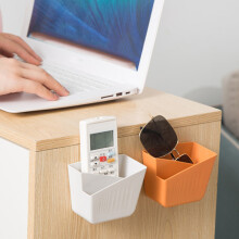 5Pcs Orange Wall-Mounted Storage Box Remote Control Storage Box Remote Control Storage Box Multifunction Phone Holder