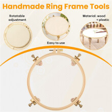 Adjustable Portable Wooden Embroidery Hoop Stand Set Stand Needlework Stitch Frame Rack Desktop Embroidery Stand