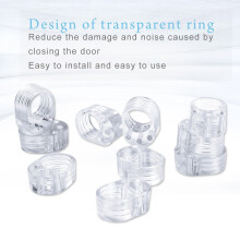 10 Piezas Manija de Puerta Amortiguador Manija de Puerta de PVC Transparente Parachoques Protectores de Pared para Puertas de Oficina Hogar Cocina