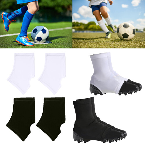 White Black Cleat Covers Protective Slip Resistance for Athletic 1