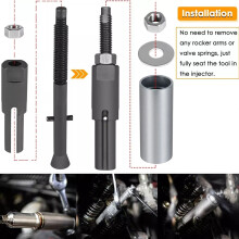 Ferramenta Extratora de Injetor 6778 e 6779 + Kit Removedor/Instalador de Tubo Injetor 7222 para Motor Duramax 6.6L J-44639, J-4659