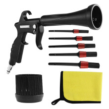 Air Cleaning Nozzle with Rubber Guard and Brass Adjustable Air Flow Nozzle Air Nozzle for Compressor Pneumatic Tool
