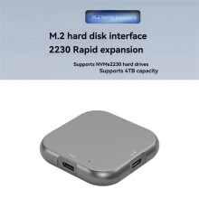 Magnetic 2230 M.2 NVMe SSD Enclosure USB3.2 10Gbps M.2 2230 NVMe Enclosure USB-C External Case PD 100W Fast Charger