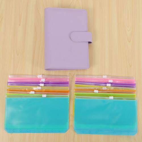 A6 PU Leather Notebook Binder Cover  Refillable Planner Journal Binder for Budget System Scrapbooking 2