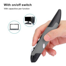 Ergonomiczna Mysz Mysz Typu Pióro Mysz USB Komputer PC Części Bezprzewodowa 2.4G Mysz Typu Pióro Innowacyjna Pionowa Niebieska