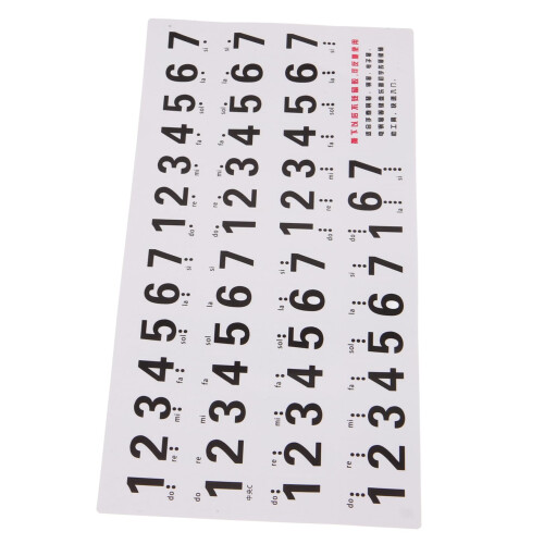 Piano Keyboard Stickers for Beginners with Removable Key Note Labels for Fast Note Recognition