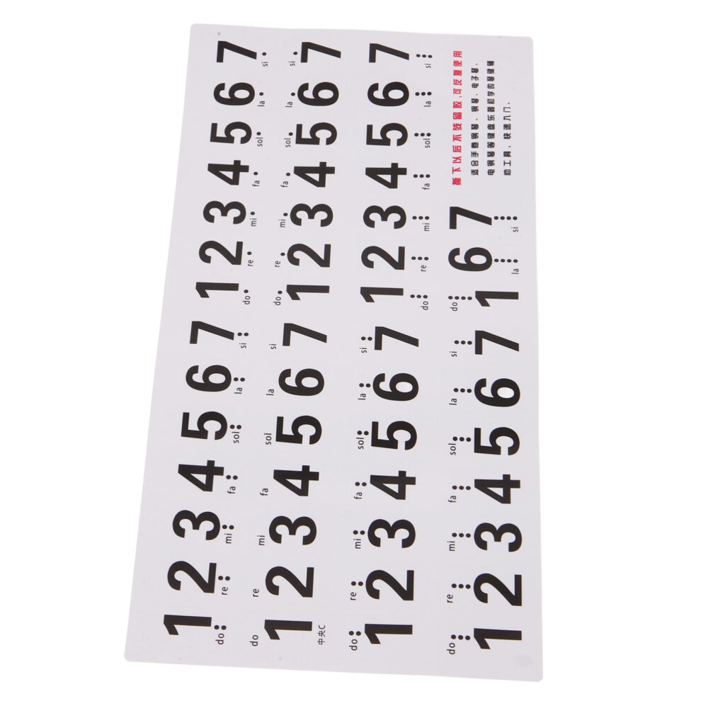 Piano Keyboard Stickers For Beginners With Removable Key Note Labels For Fast Note Recognition 9092120895407