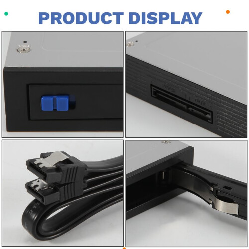 Baia de Disquete Interna de 2,5 A 3,5 Polegadas  III Rack Móvel Sem Bandeja de 6 Gbps para Painel Traseiro de Disco Rígido SSD de 2,5 Polegadas 2