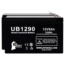 2Pack 12V 9Ah UPS Replacement Battery for APC BackUPS ES 550 BE550G RBC Sealed Lead Acid